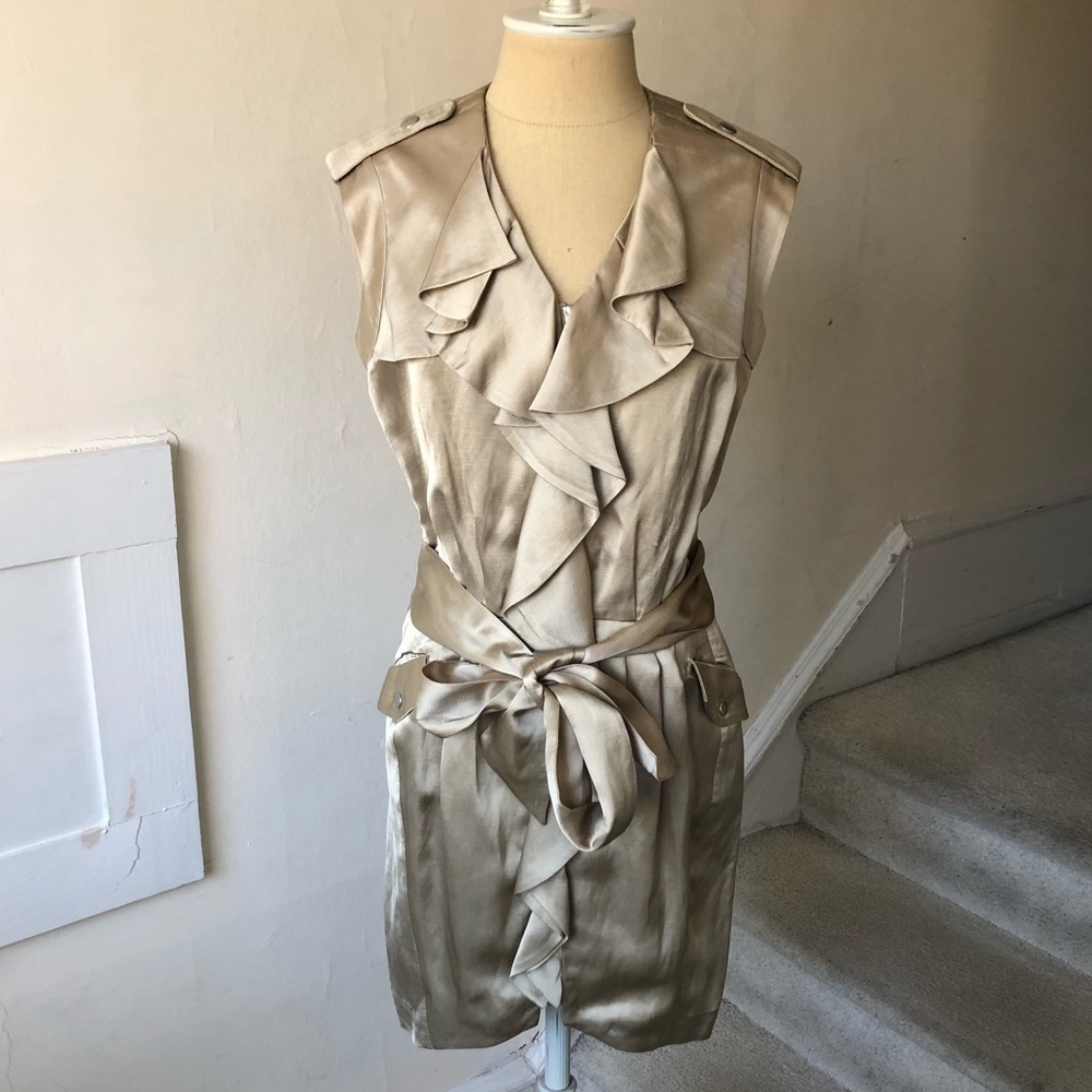 Cynthia Steffe Utility Ruffle Zip Front Mini Dress